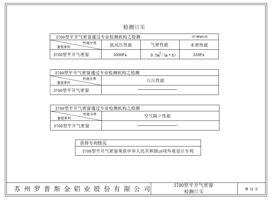 国家技术标准及检测结果